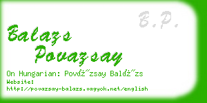 balazs povazsay business card